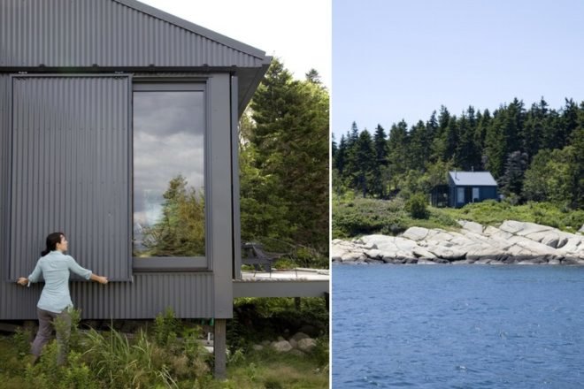green building maine, maine retreat cabin, off grid retreat, off-grid, rain catchment, Solar Power, sun mar, sunfrost