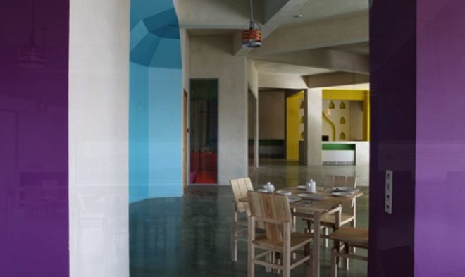 Local hotel design, Dar HI, Tunisia green hotel, African green hotel, eco tourism, Matali Crasset, localy sourced building materials, green hotel design, palm furniture, palm fiber,