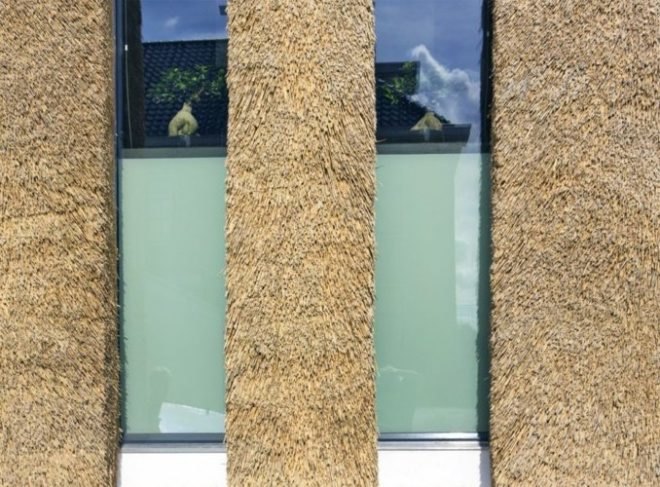 Arjen Reas, Dutch modern design, Green building Netherlands, Natural building materials, plaster walls, thatch roof, thatch walls