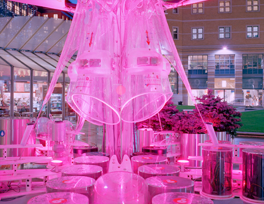 Chelsea Flower show, environmental technologies, floral sculpture, Laurie Chetwood, London Oasis, Solar power sculpture, wind power sculpture, green design, solar flower, eco design, chetwoods