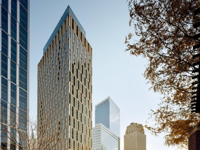 101 warren street, urban forest, som, nyc, tribeca, thomas balsley associates, 101 pine trees