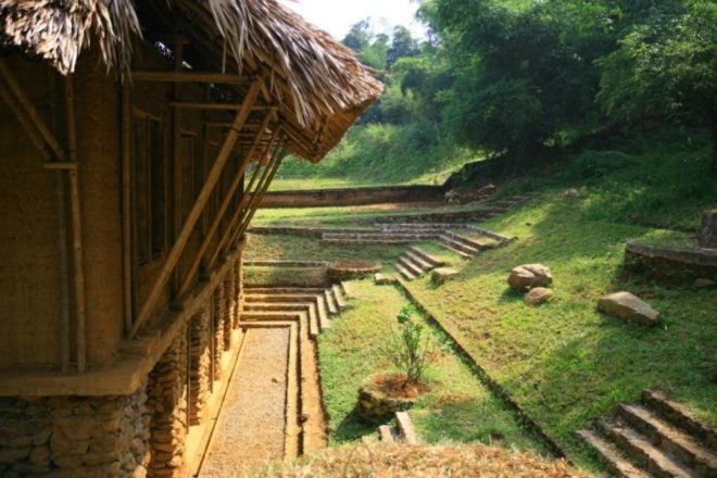 Suoi Re Village Community House in Vietnam, vietnam architecture, developing world architecture. bamboo architecture, earth wall architecture, rammed wall architecture, rammed wall construction, bamboo construction, Kiến Việt, green architecture, sustainable architecture, community building, local materials, building locally