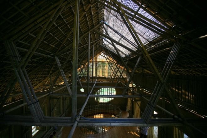 Suoi Re Village Community House in Vietnam, vietnam architecture, developing world architecture. bamboo architecture, earth wall architecture, rammed wall architecture, rammed wall construction, bamboo construction, Kiến Việt, green architecture, sustainable architecture, community building, local materials, building locally