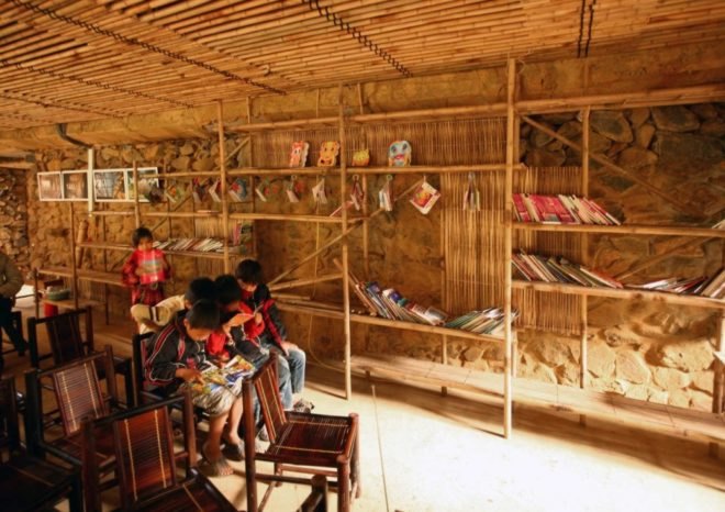 Suoi Re Village Community House in Vietnam, vietnam architecture, developing world architecture. bamboo architecture, earth wall architecture, rammed wall architecture, rammed wall construction, bamboo construction, Kiến Việt, green architecture, sustainable architecture, community building, local materials, building locally