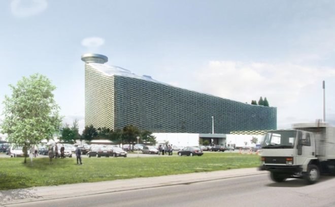Amagerforbraending, artificial skiing, big, Bjarke Ingels Group, Copenhagen green building, energy carbon output, green energy, green sking, green smokestack, Industrial architecture, waste to energy