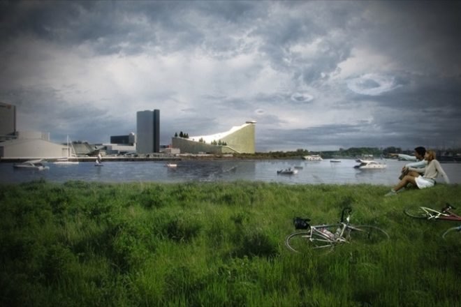 Amagerforbraending, artificial skiing, big, Bjarke Ingels Group, Copenhagen green building, energy carbon output, green energy, green sking, green smokestack, Industrial architecture, waste to energy