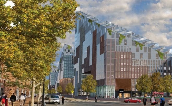 boston fusion, green roof, mixed use development, bayarch, green roofed apartment building, green building