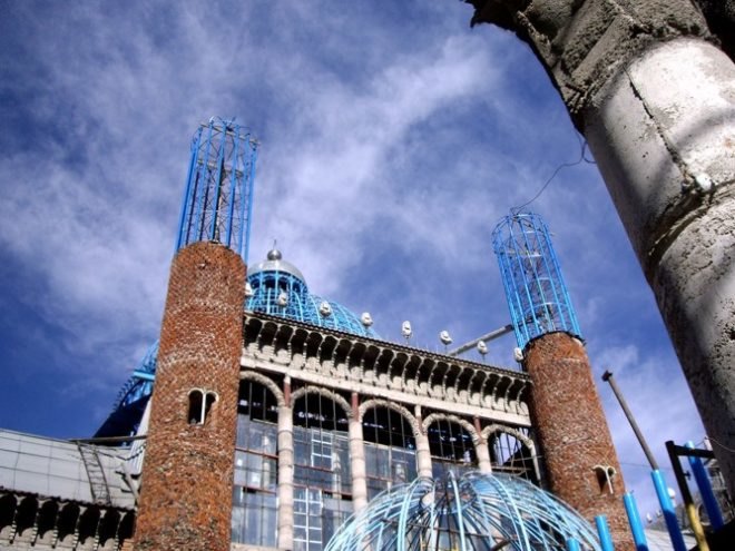 Don Justo, eco church, faith based green, green cathedral, green church, green house of worship, Justo Martinez, Lady of The Pillar Cathedral, recycled building materials, reused brick, salvaged building, salvaged building materials, Spanish Cathedral