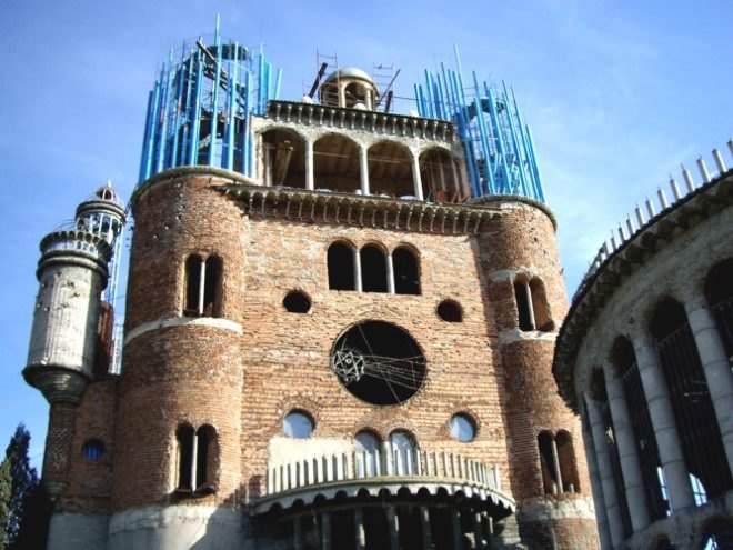 Don Justo, eco church, faith based green, green cathedral, green church, green house of worship, Justo Martinez, Lady of The Pillar Cathedral, recycled building materials, reused brick, salvaged building, salvaged building materials, Spanish Cathedral