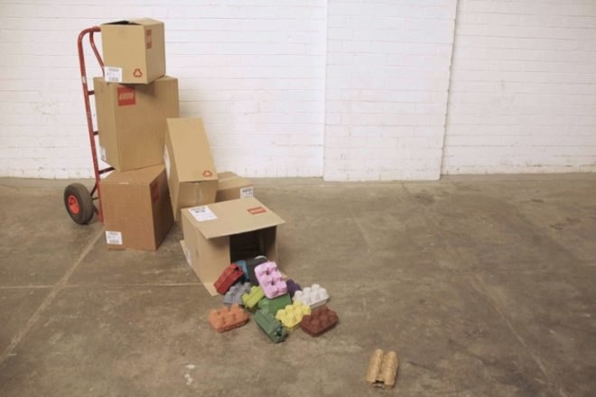 goldenhen, eggo house, recycled materials, reused egg cartons, recycled egg cartons, eco art