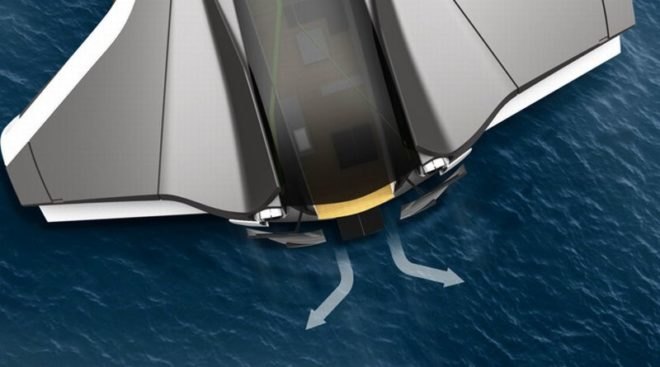 flying yacht, ekranoyacht, ekranoplane, ekranoplan, airplane, luxury yacht, concept, design, hydrogen yacht, australian design awards, Jaron Dickson