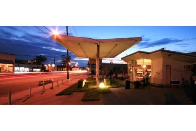 eleventh, tulsa, oklahoma, adaptive reuse, green renovation, repurposed gas station, office renovation