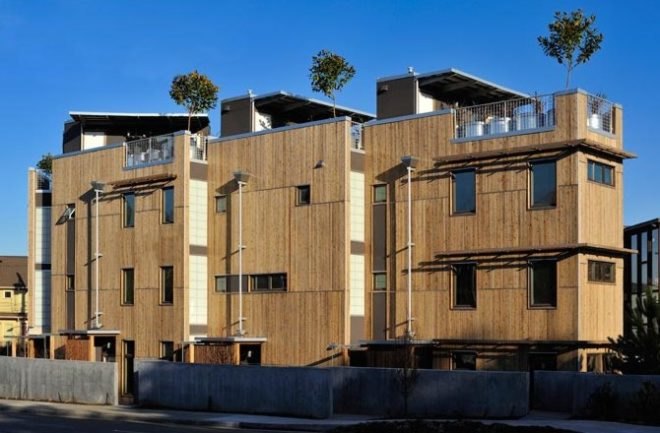 footprint at the bridge, johnston architects, eco residences, seattle, green building, rainwater collection