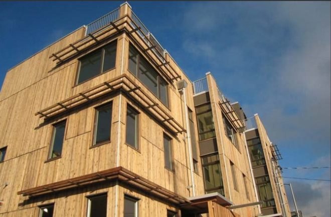 footprint at the bridge, johnston architects, eco residences, seattle, green building, rainwater collection