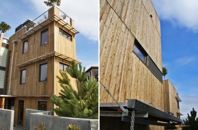 footprint at the bridge, johnston architects, eco residences, seattle, green building, rainwater collection
