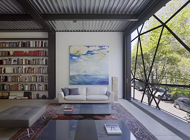 eco gallery, gallery daylighting, radiant heat, Green art gallery, green roof deck,Ogrydziak/Prillinger Architects, green roof, green gallery, natural coolinf, sawtoth roof, green home, San Fransisco Home,