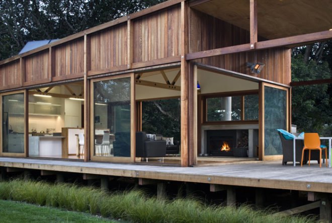 great barrier island, eco house, flood proof house, Crosson Clarke Carnachan architect, new zealand, eco house