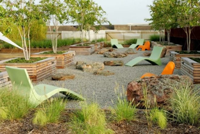 Greenbriar Rooftop Garden, Intexure, Houston Medical Center, rooftop garden, green roof, parking garage rooftop garden, green design