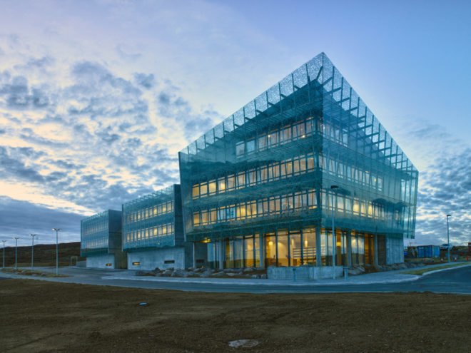 Iceland Institute of Natural History, ARKÍS, arkis, iceland, fritted glass, green design, green building, sustainable architecture