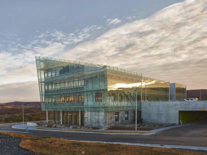 Iceland Institute of Natural History, ARKÍS, arkis, iceland, fritted glass, green design, green building, sustainable architecture