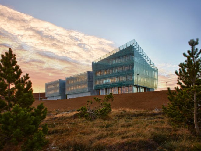 Iceland Institute of Natural History, ARKÍS, arkis, iceland, fritted glass, green design, green building, sustainable architecture