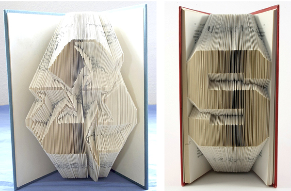 Isaac Salazar, Scott Campbell, recycled materials, recycled books, Kindle, digital reader, recycle art, book art