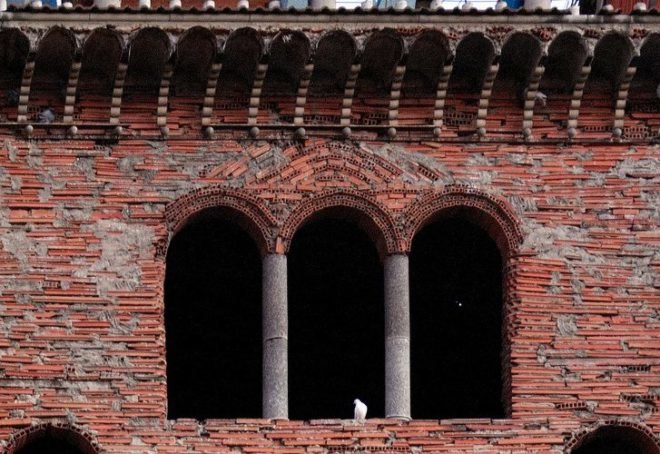 Don Justo, eco church, faith based green, green cathedral, green church, green house of worship, Justo Martinez, Lady of The Pillar Cathedral, recycled building materials, reused brick, salvaged building, salvaged building materials, Spanish Cathedral