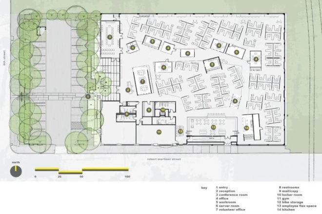 lance armstrong foundation, lake flato architects, austin, texas, green renovation, eco office, sustainable architecture