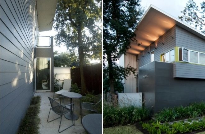 Live-Work Studio, Intexure, Houston, butterfly roof, eco home, eco office, green building