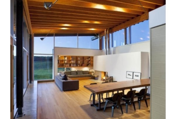 eco building, Canadian green building, green roof, green roof house, canada green roof, light scoop, galvalume siding, groundsource heat pump, geo thermal,natural daylighting, eco roof, green home, low profile home, Ian MacDonald, Meadow ho