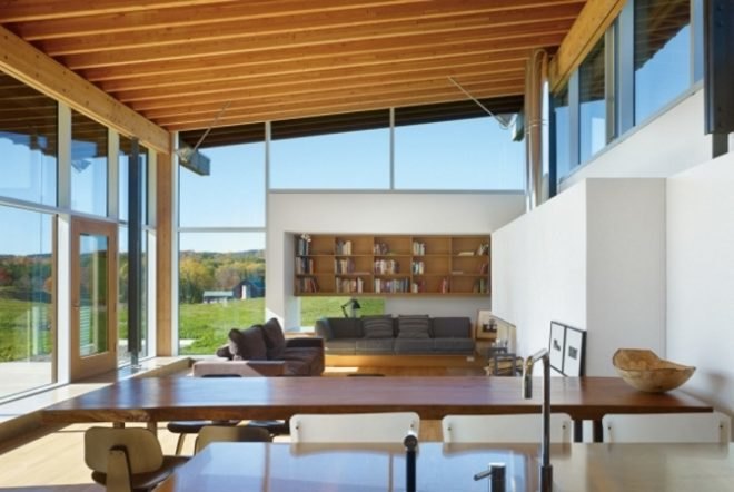 eco building, Canadian green building, green roof, green roof house, canada green roof, light scoop, galvalume siding, groundsource heat pump, geo thermal,natural daylighting, eco roof, green home, low profile home, Ian MacDonald, Meadow ho