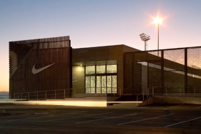 soweto, football training centre, south africa, rufproject, solar passive design, wooden louvers