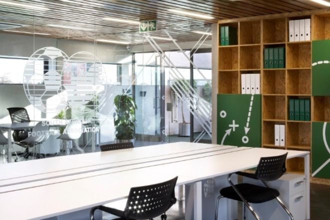 soweto, football training centre, south africa, rufproject, solar passive design, wooden louvers