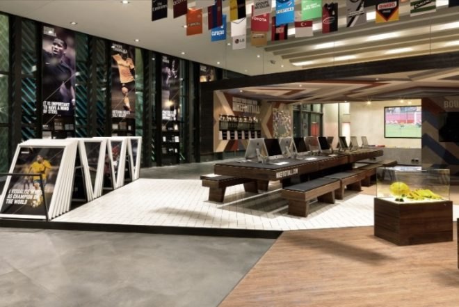 soweto, football training centre, south africa, rufproject, solar passive design, wooden louvers