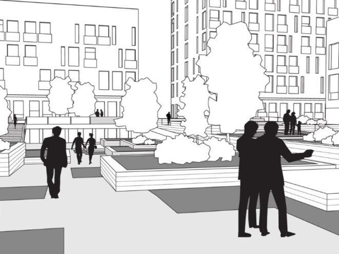 Plug-In Parking, popular architecture, fargo, green roof, parking garage, passive house standards