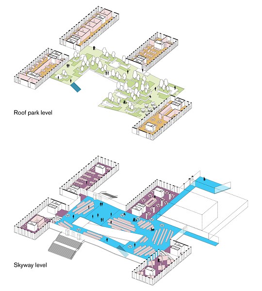 Plug-In Parking, popular architecture, fargo, green roof, parking garage, passive house standards