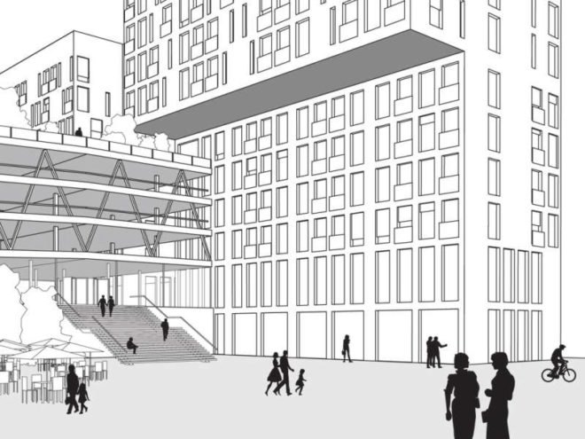 Plug-In Parking, popular architecture, fargo, green roof, parking garage, passive house standards