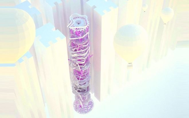 skyscraper theme park, vertical theme park, urban design, ju-hyun kim, green design, sustainable design
