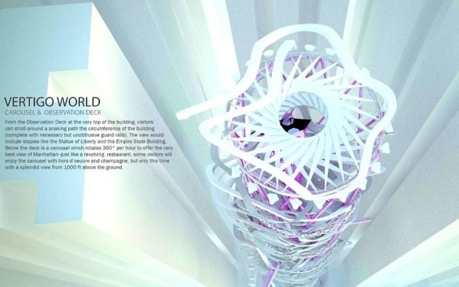 skyscraper theme park, vertical theme park, urban design, ju-hyun kim, green design, sustainable design