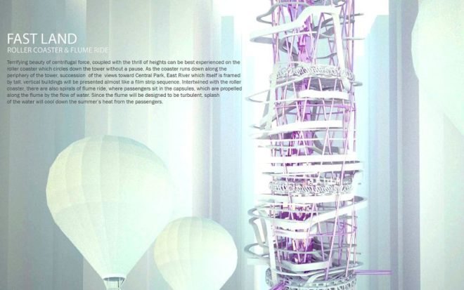 skyscraper theme park, vertical theme park, urban design, ju-hyun kim, green design, sustainable design