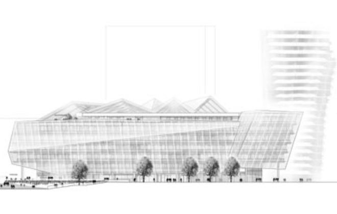 Behnisch Architects, chilled concrete floor, ETFE skin, german green building, hafencity, Unilever Headquarters