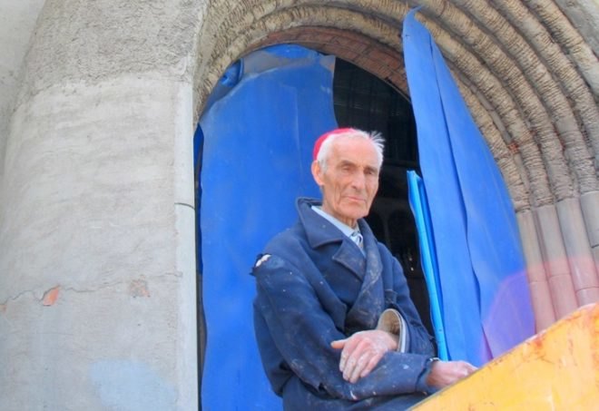 Don Justo, eco church, faith based green, green cathedral, green church, green house of worship, Justo Martinez, Lady of The Pillar Cathedral, recycled building materials, reused brick, salvaged building, salvaged building materials, Spanish Cathedral