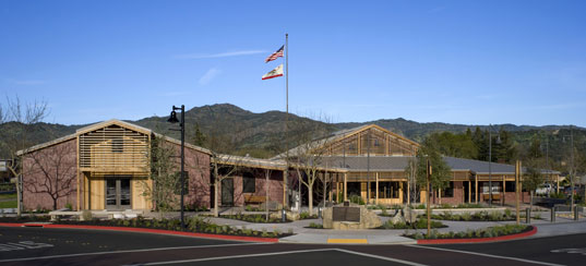 City of Yountville, Inhabitat, Yountville Town Center, Green Building, Sustainable Building, LEED, LEED Platinum, Siegal and Strain, Green Architecture, Sustainable Architecture, Sustainable Design, Green Design, City Buildings, Municipality Buildings