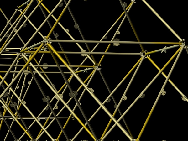 portable party venue, chillout colony, Y-bio, stellated octahedron, Sierpinski triangle, extended octahedron, stellated octahedron
