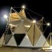 portable party venue, chillout colony, Y-bio, stellated octahedron, Sierpinski triangle, extended octahedron, stellated octahedron