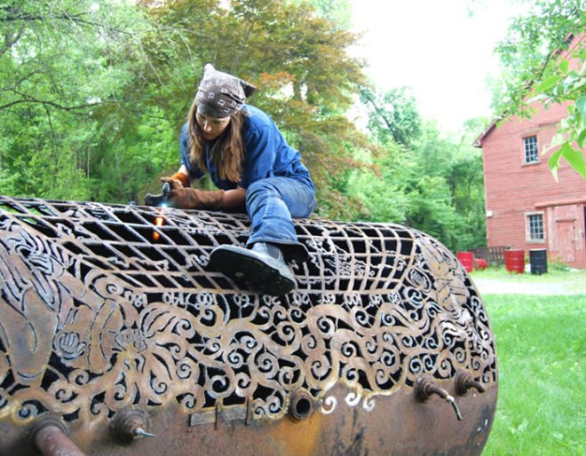 Cal Lane, eco design, eco-art, green design, industrial salvage, Recycled Materials, sustainable design, Sustainable Materials