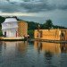 Russian festival, floating Finnish sauna, Festival of Landscape Objects, Sauna, tree on roof, floating house, floating houses, green sauna, Rintala Eggertsson Architects