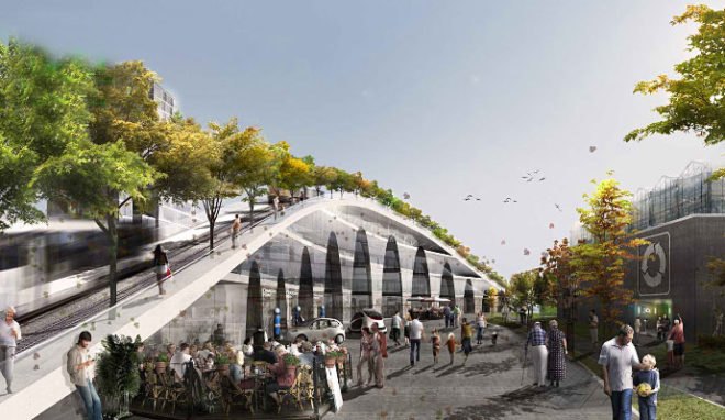 big, bjarke ingels group, green design, eco design, sustainable design, green architecture, sustainable architecture, eco architecture, loop city, light rail, green train, green transportation, copenhagen, urban design, public transport