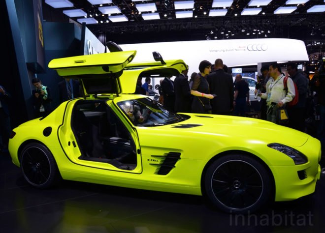 Mercedes-Benz EV, 2011 Detroit Auto Show, detroit auto show, SLS AMG E-Cell, mercedes benz electric vehicle, mercedes benz SLS AMG E-Cell, electric motors, electric sports car, mercedes benz electric sports car