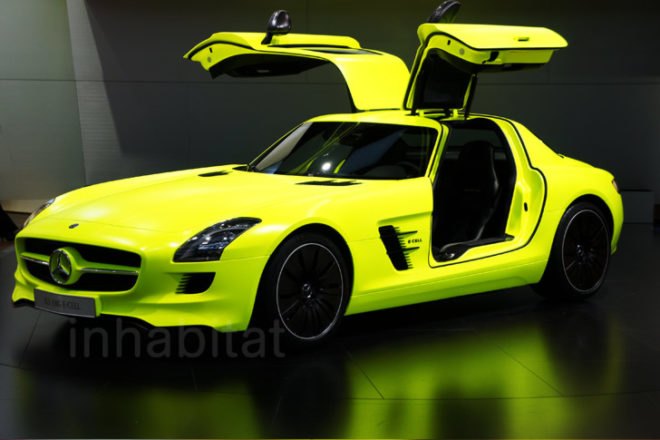 Mercedes-Benz EV, 2011 Detroit Auto Show, detroit auto show, SLS AMG E-Cell, mercedes benz electric vehicle, mercedes benz SLS AMG E-Cell, electric motors, electric sports car, mercedes benz electric sports car
